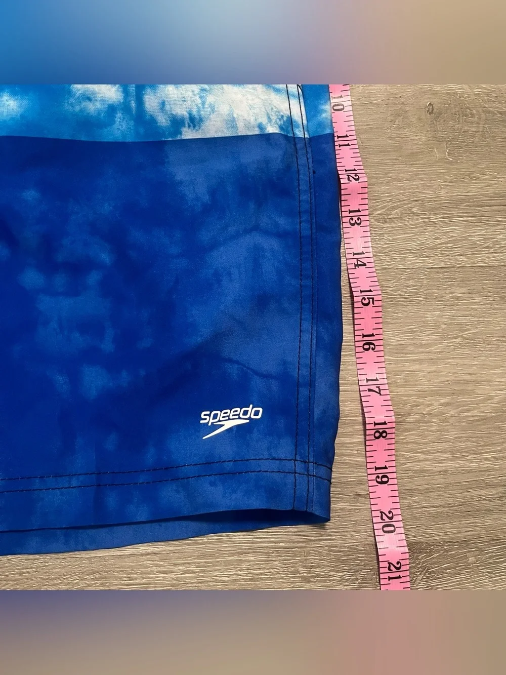 Speedo Blue Cloud-Print Swim Shorts